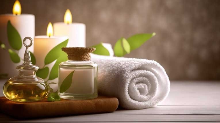 Towel and Oil of Tanta Massage Spa